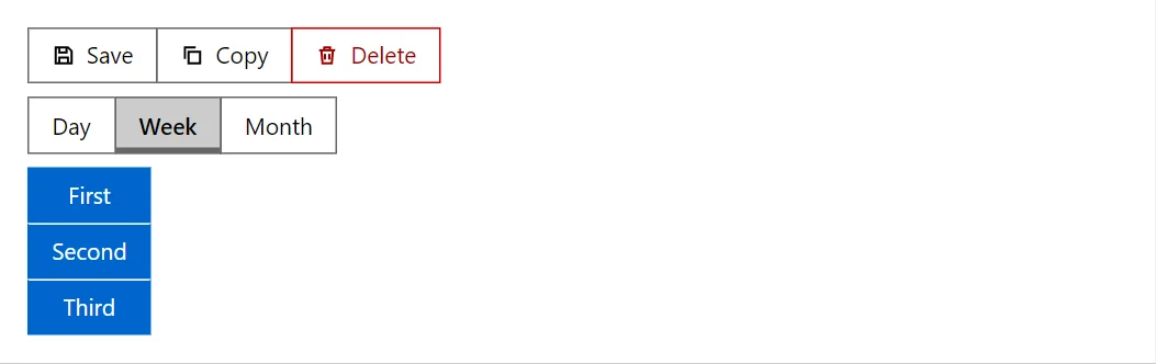 ButtonGroup control in a RayCraft page