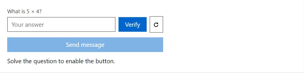 Captcha control in a RayCraft page