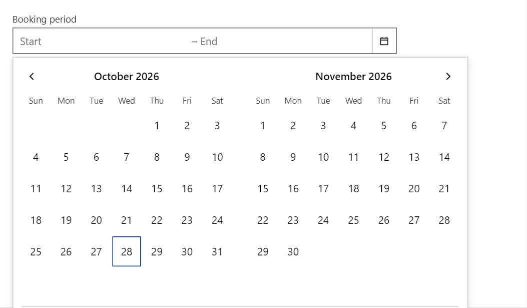 DateTimeRangePicker control in a RayCraft page