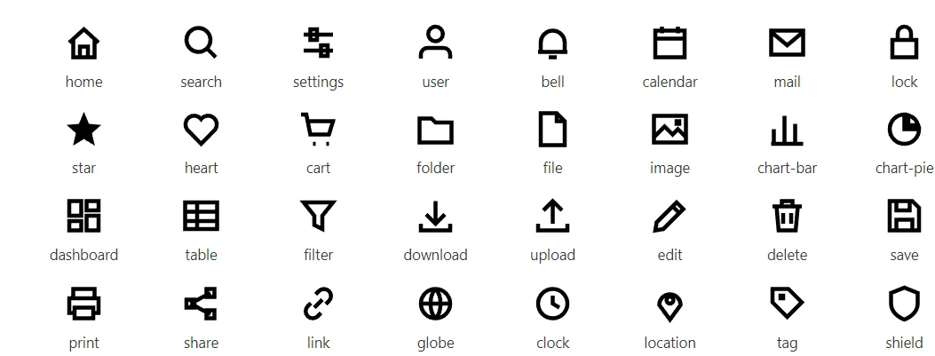Icon control in a RayCraft page