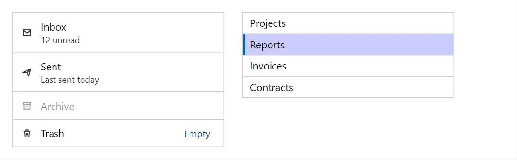 List control in a RayCraft page