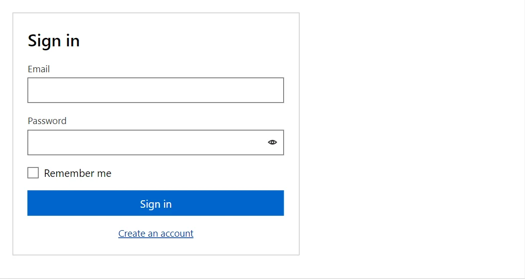 LoginForm control in a RayCraft page