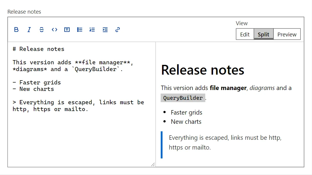MarkdownEditor control in a RayCraft page