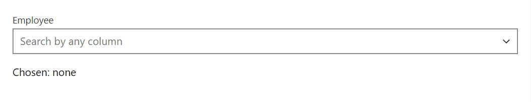 MultiColumnComboBox control in a RayCraft page