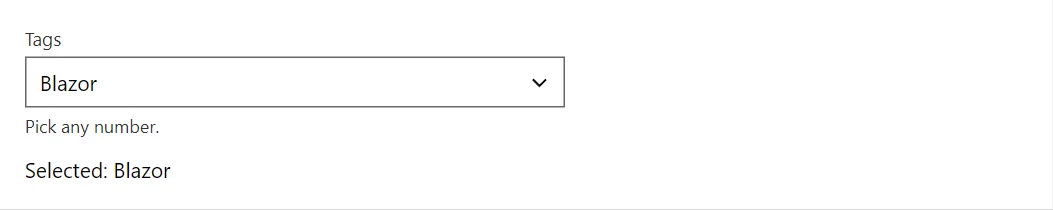MultiSelect control in a RayCraft page
