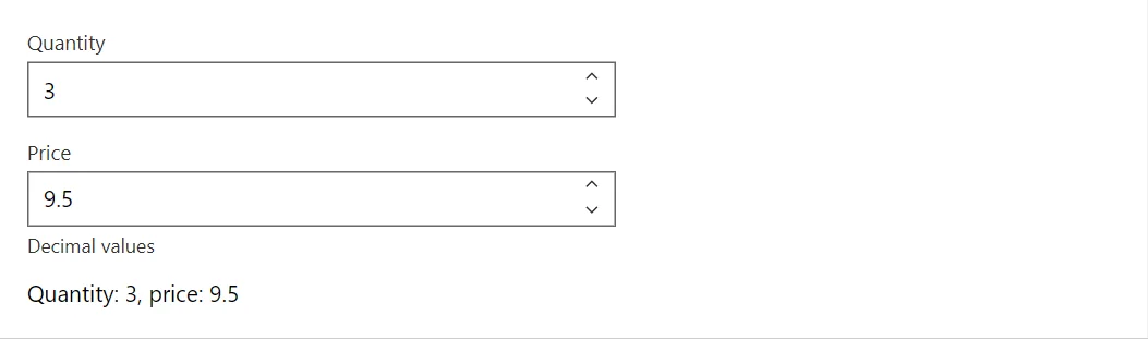 NumericField control in a RayCraft page