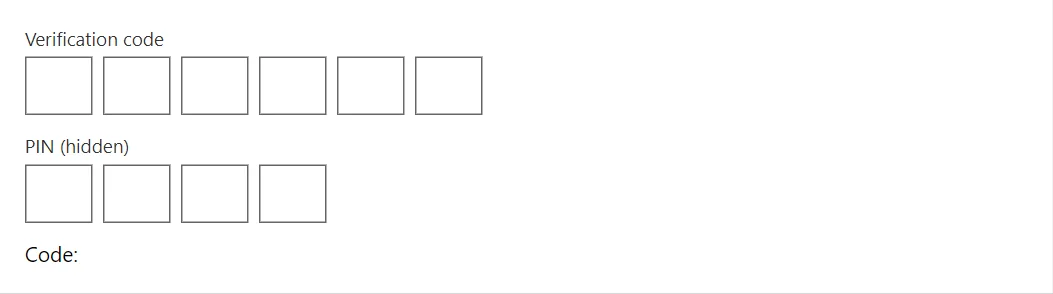 OtpInput control in a RayCraft page