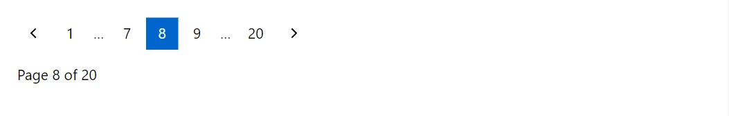 Pagination control in a RayCraft page