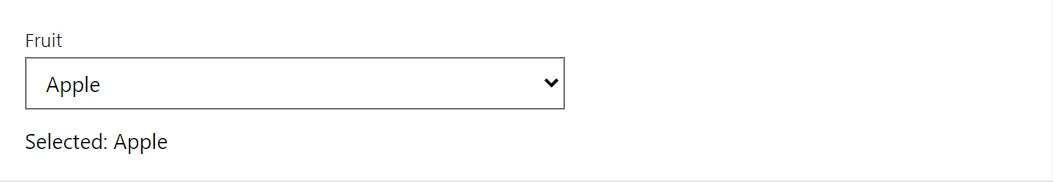 Select control in a RayCraft page