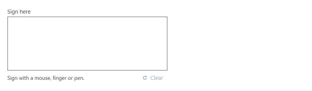 SignaturePad control in a RayCraft page