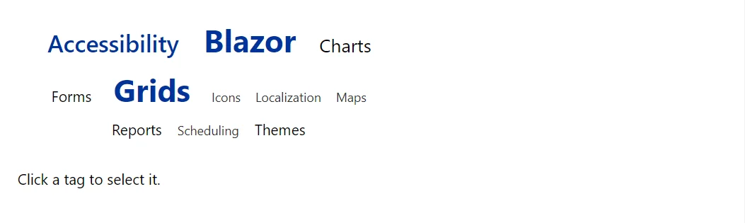 TagCloud control in a RayCraft page