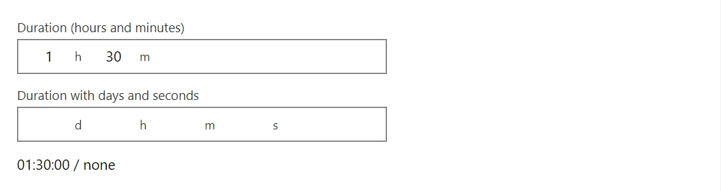 TimeSpanPicker control in a RayCraft page