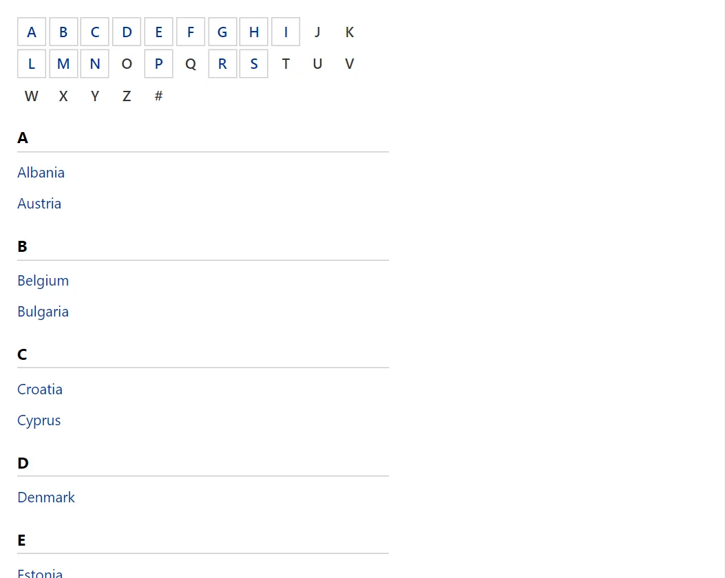 TitleIndex control in a RayCraft page