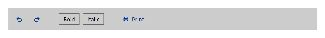 Toolbar control in a RayCraft page